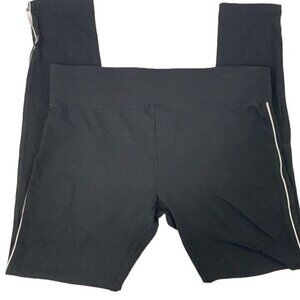 Lauren Ralph Lauren Active Workout Pants - Black/White, Sz Med, Cotton/Spandex
